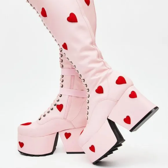 PRETTY IN PINK Knee High Boots ( BRAND NEW !!! )