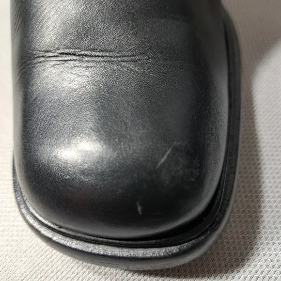 Prialpas Gomma Women's Black‎ Leather Heel Boots Size 38 Made In Italy