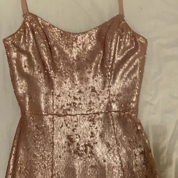 𝅺🌷PROM Dress pink sequins gown by Dress the Population Size 2.  Worn once