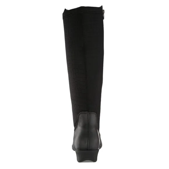 Propet Women's West Leather Knee High Riding Boots Black Size 7 W
