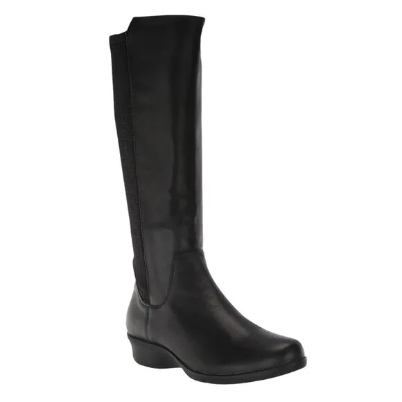 Propet Women's West Leather Knee High Riding Boots Black Size 7 W