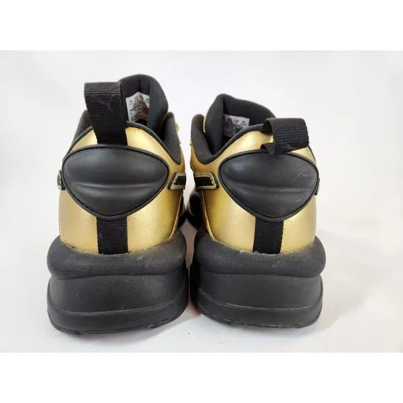 Puma Baby Phat X RsCurve Womens Gold Sparkle Sneakers Casual Shoes 38460601 SZ 7