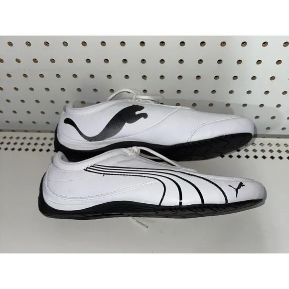 PUMA Drift Cat 4 Mens Leather Athletic Driving Racing Shoes Size 10.5 White