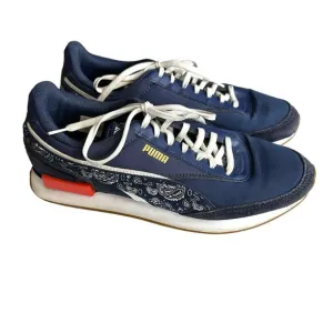 Puma Future Rider Double Paisley Blue Sneakers Women's 9