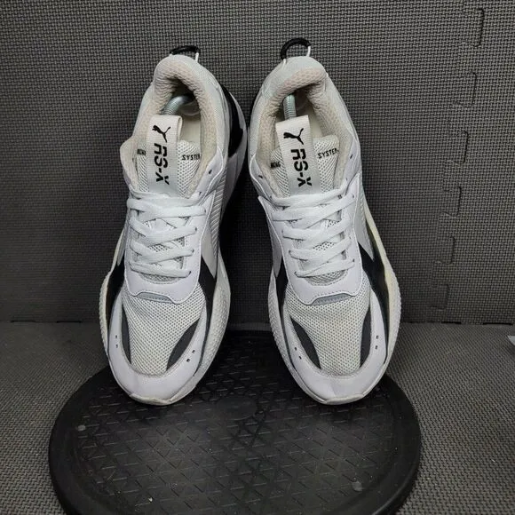 Puma RS-X Core Shoes Mens Sz 13 White Gray Black Athletic Trainers Sneakers