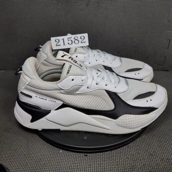 Puma RS-X Core Shoes Mens Sz 13 White Gray Black Athletic Trainers Sneakers