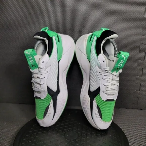 Puma RS-X ReinventioShoes Mens Sz 10 White Green Athletic Trainers Sneakers