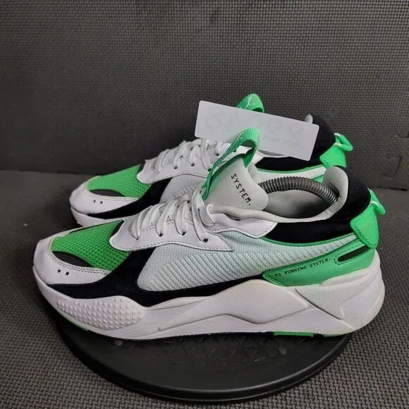 Puma RS-X ReinventioShoes Mens Sz 10 White Green Athletic Trainers Sneakers