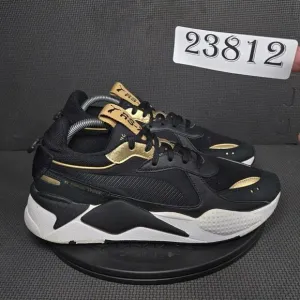 Puma RS-X Trophies Shoes Mens Sz 10 Black Gold White Athletic Trainers Sneakers