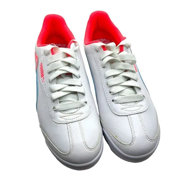 Puma Sneakers Shoes Roma Amor Heart Platform White SZ 10 US Womens 371861-01 New