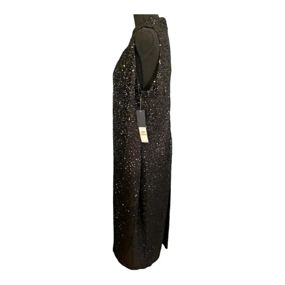 Rachel by Rachel Roy Dress Black Sequin Sleeveless Dress