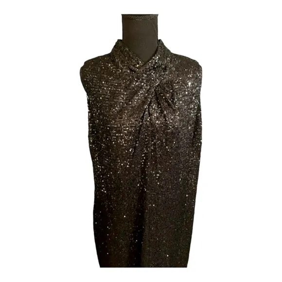 Rachel by Rachel Roy Dress Black Sequin Sleeveless Dress