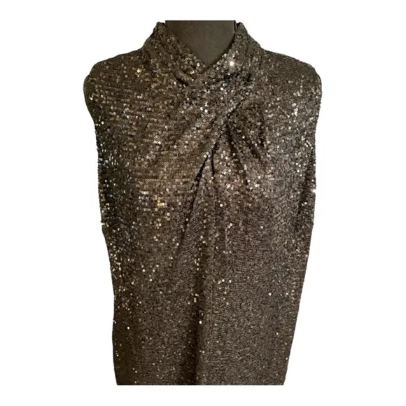 Rachel by Rachel Roy Dress Black Sequin Sleeveless Dress