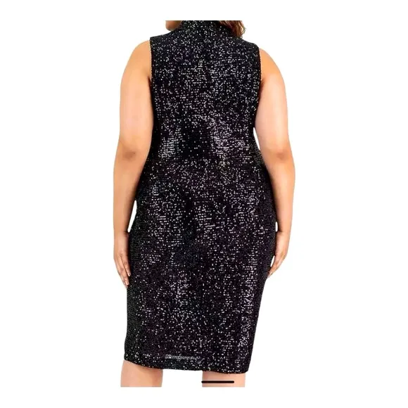 Rachel by Rachel Roy Dress Black Sequin Sleeveless Dress