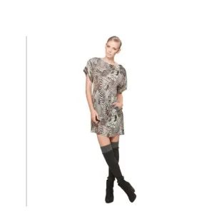 Rag and Bone 100% Silk Dalmeny Feather Print Dress Size 6