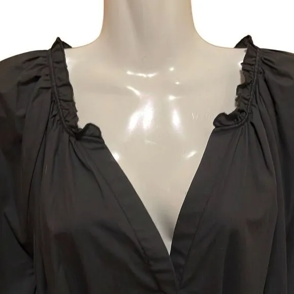 Rails‎ womens dress XL Saylor black eyelet ruffle hem witchy mobwife  $298 NWOT