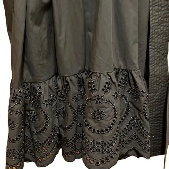 Rails‎ womens dress XL Saylor black eyelet ruffle hem witchy mobwife  $298 NWOT