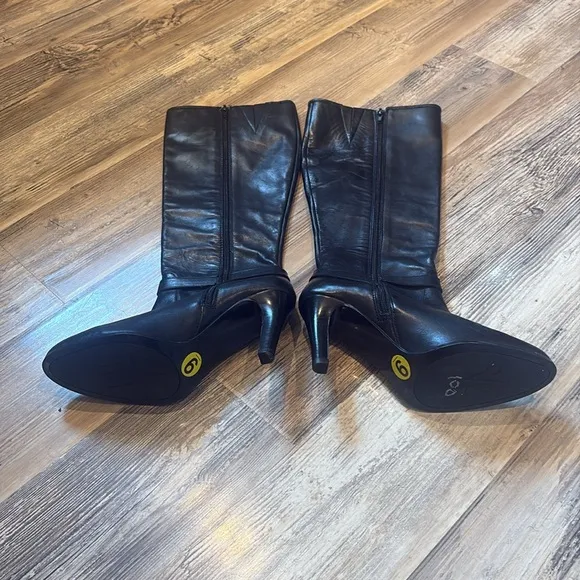 Ralph Lauren tall Bethan knee high heel boots SZ 9