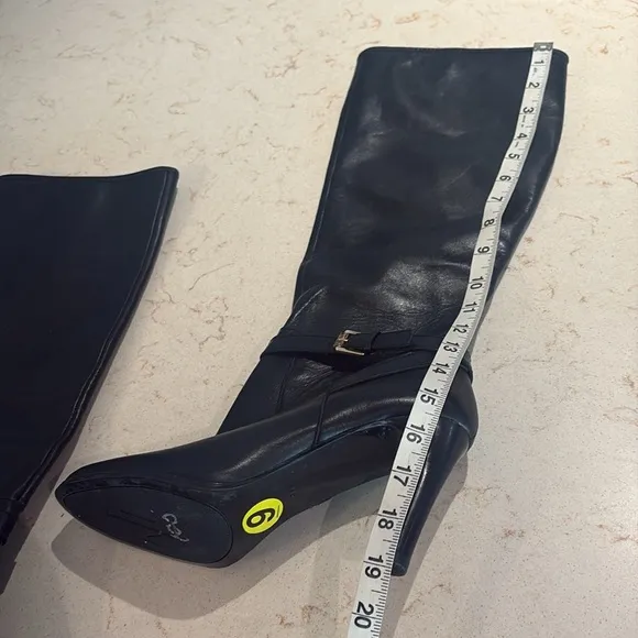 Ralph Lauren tall Bethan knee high heel boots SZ 9