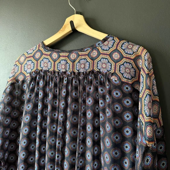 Ramy Brook Printed Davie Silk Mini Dress Large