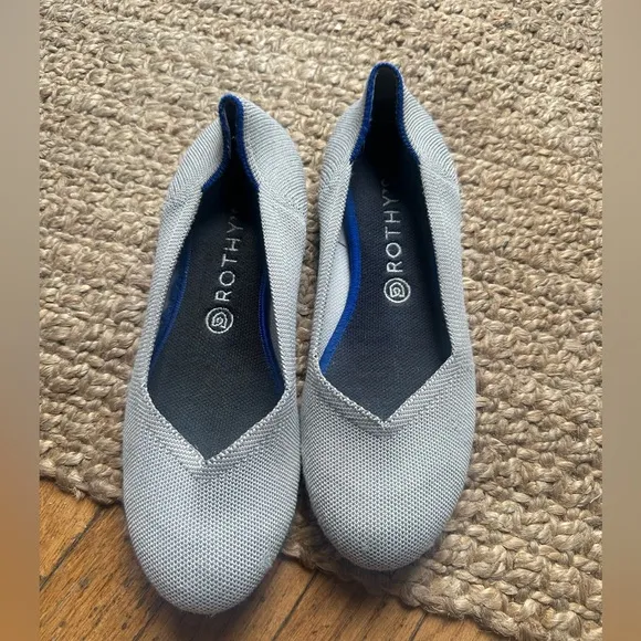 RARE Rothy’s The Flat Flax Birdseye Ballet Flat Shoes Size 10.5 *RETIRED Color*