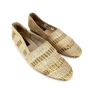 Rare Vintage 1970s Sesto Meucci Hand-Woven Raffia Sandal Flats – Size 7.5