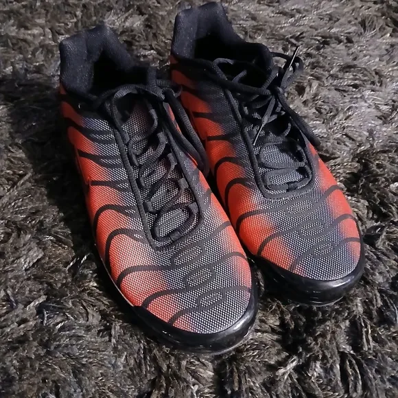 Red and Black Athletic Shoes