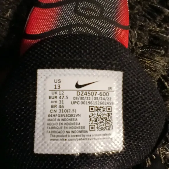 Red and Black Athletic Shoes