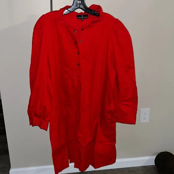 Red Claiborne DressPOMANDER PLACE