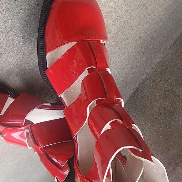 Red patent leather shoes. RONALD McDonald's ❤️