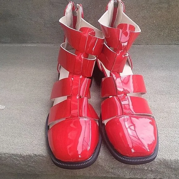 Red patent leather shoes. RONALD McDonald's ❤️