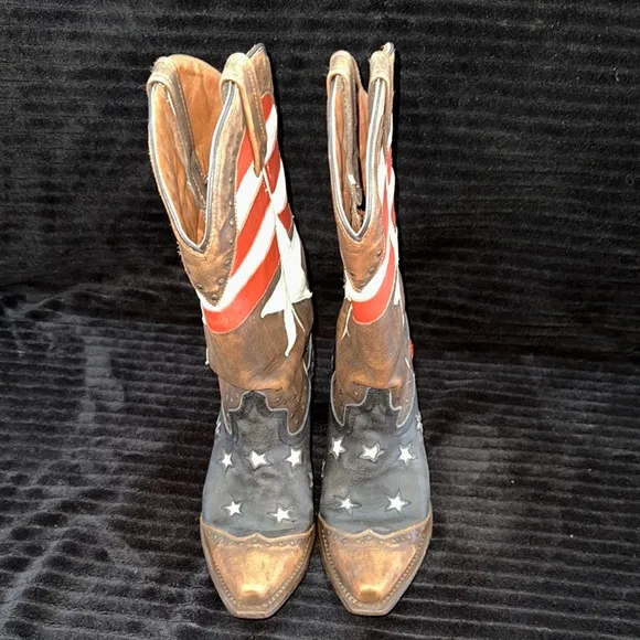 Redneck Riviera Freedom Cowgirl Women’s Western Boots Size 7.5 America Snip Toe