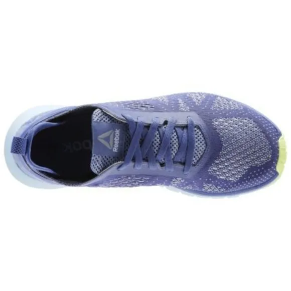 Reebok Print Smooth Clip Ultraknit Shadow Blue Womens Running Shoes BS5135