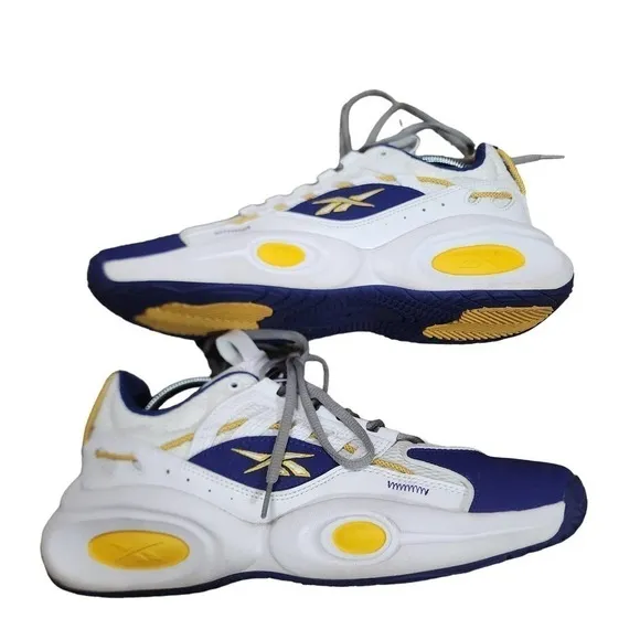 Reebok Solution Mid GW4377 White /Purple Iverson Athletic Basketball Shoes M10