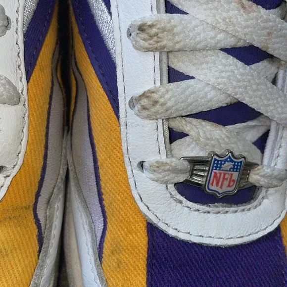 Reebok x NFL Minnesota Viking purple gold white sneakers