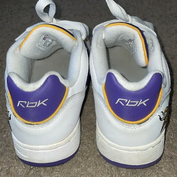 Reebok x NFL Minnesota Viking purple gold white sneakers