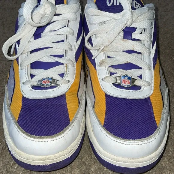 Reebok x NFL Minnesota Viking purple gold white sneakers