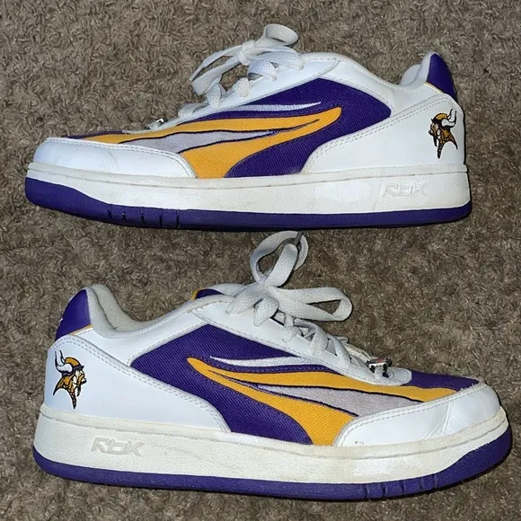 Reebok x NFL Minnesota Viking purple gold white sneakers