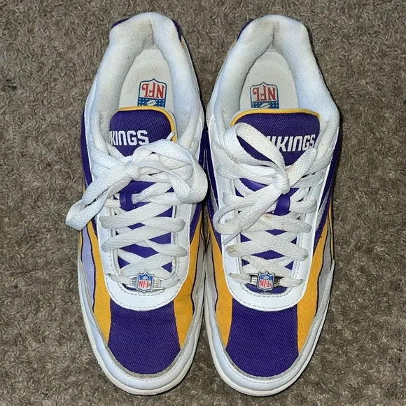 Reebok x NFL Minnesota Viking purple gold white sneakers