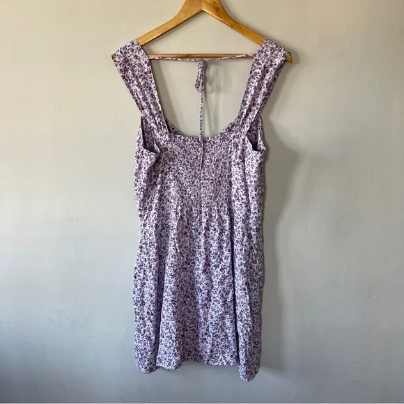 Reformation Lorelei Dress in Purple Floral Size 12 NWOT