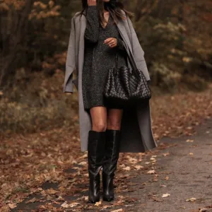 Reiss Caitlin Leather Knee High Boots 7