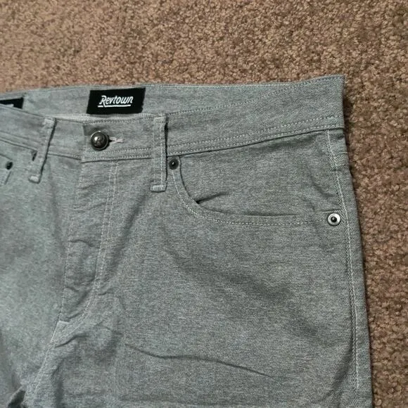 Revtown Jeans Mens Size 36x28.5 Decade Denim Sharp Ash Gray Pants