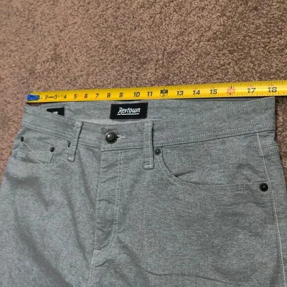 Revtown Jeans Mens Size 36x28.5 Decade Denim Sharp Ash Gray Pants