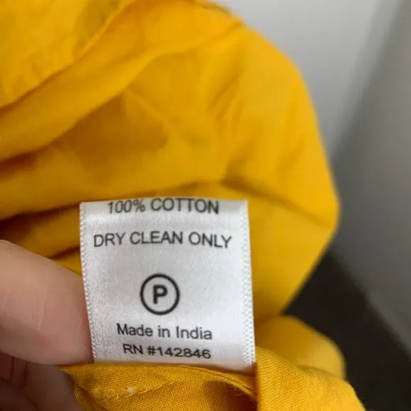 Rhode Resort Yellow Flower Frida Dress Womens Large