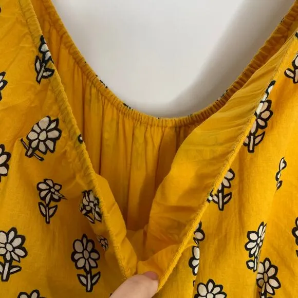 Rhode Resort Yellow Flower Frida Dress Womens Large