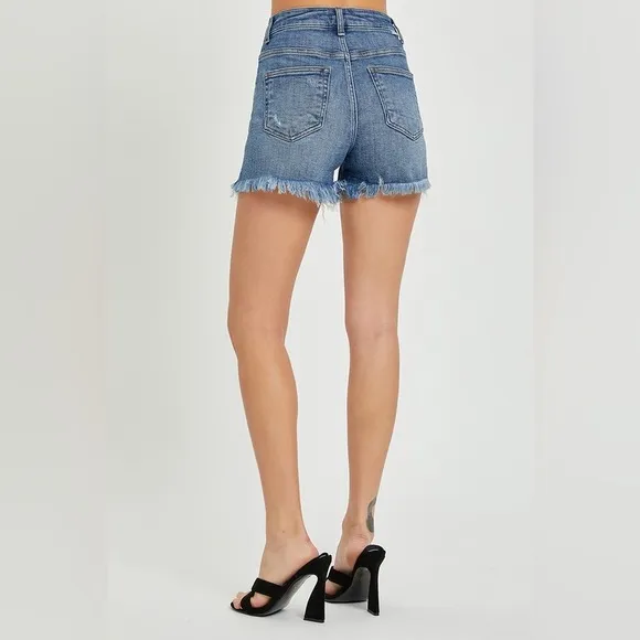 RISEN High Rise Side Slit Shorts