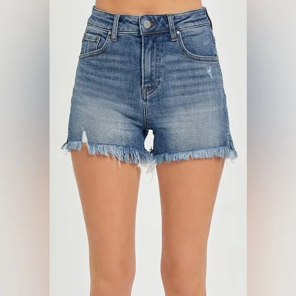 RISEN High Rise Side Slit Shorts