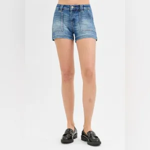 RISEN Low Rise Patched Pocket Shorts