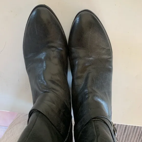 Roan by Bed Stu Garner Riding Boots Womens Black Leather Knee High Size 10