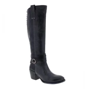 Roan by Bed Stu Garner Riding Boots Womens Black Leather Knee High Size 10
